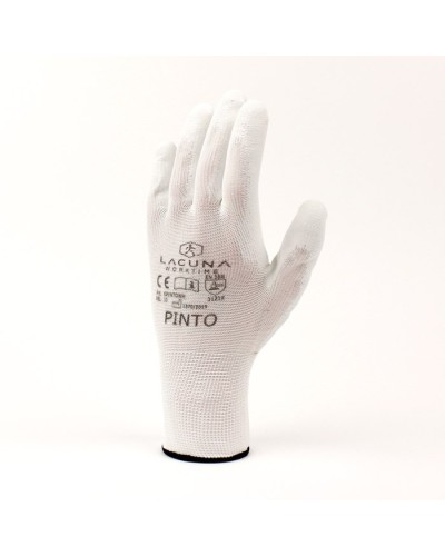Ръкавици ПА/PU бели PINTO