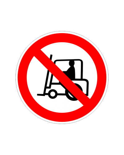 Знак "Забранено за индустриални превозни средства"