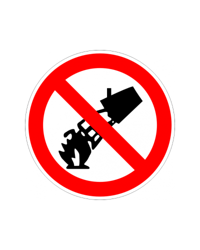 Знак "Забранено е гасенето с вода"