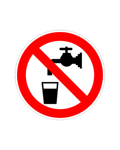 Знак "Водата не е за пиене"