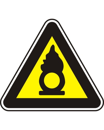 Знак "Поддържащ горенето материал"