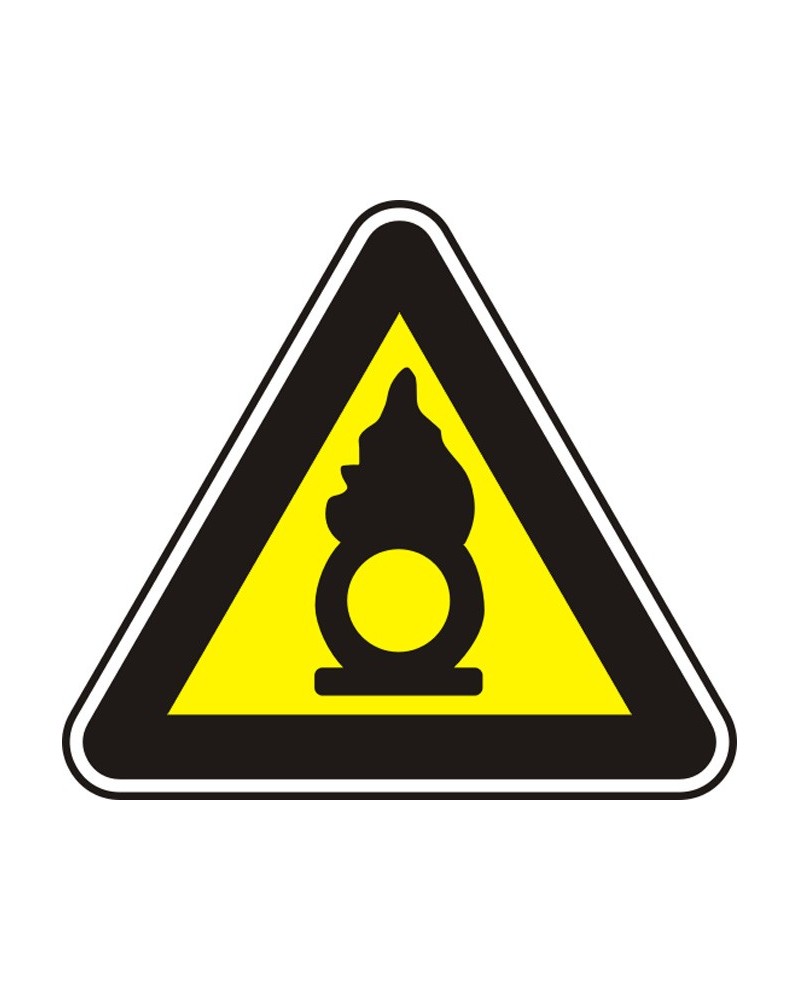 Знак "Поддържащ горенето материал"