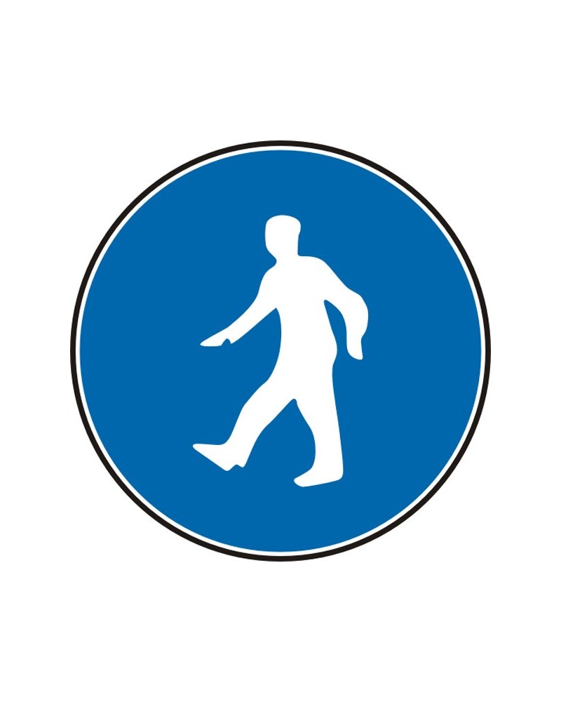 Знак "Пешеходците да използват този маршрут"