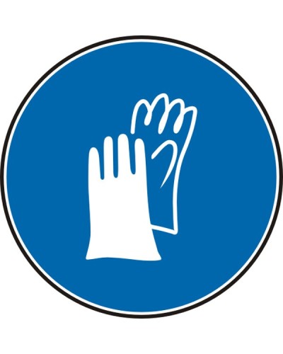 Знак "Трябва да се носят защитни ръкавици"