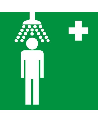 Знак "Предпазен душ"