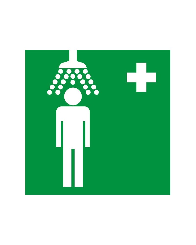 Знак "Предпазен душ"