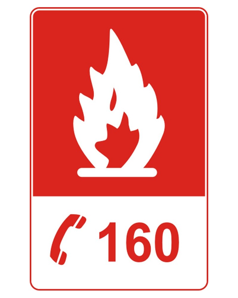 Знак "Телефон при пожар"