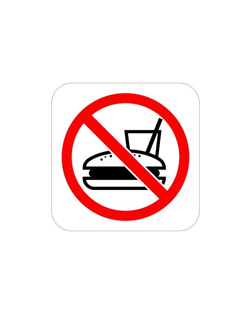 Знак "Забранено е внасянето на храни и напитки"