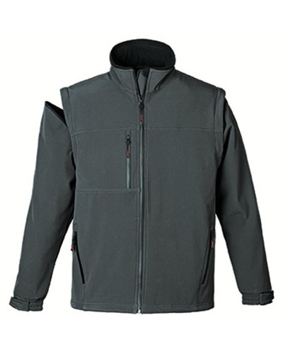 Яке Softshell - YANG 2 EN 1 сив