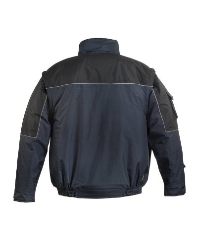 Полушуба 2 en 1 с много джобове RIPSTOP тъмно син|черен