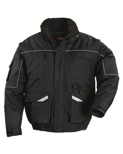 Полушуба 2 en 1 с много джобове RIPSTOP черен