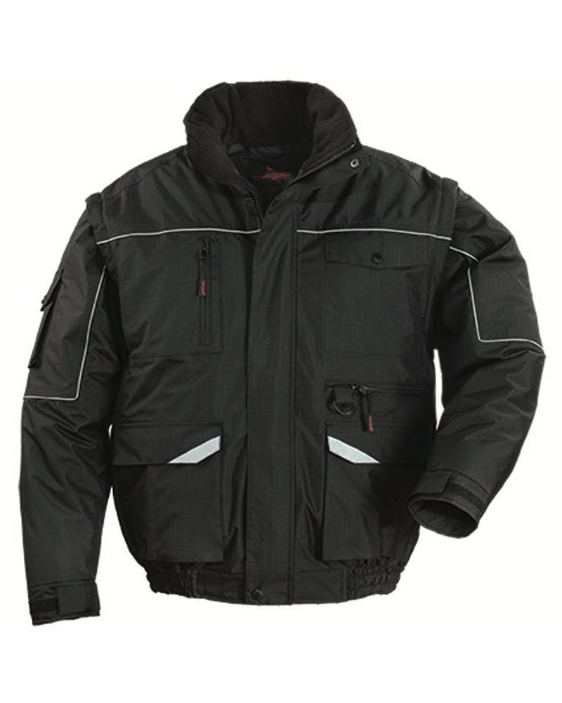 Полушуба 2 en 1 с много джобове RIPSTOP черен