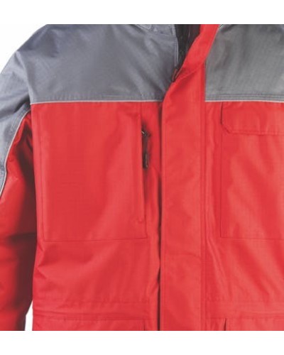 Полушуба  RIPSTOP червено/сиво