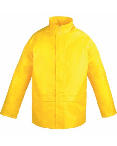 Комплект куртка и панталон от полиамид за дъжд жълт