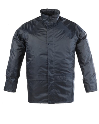 Комплект куртка и панталон от полиамид за дъжд тъмно син