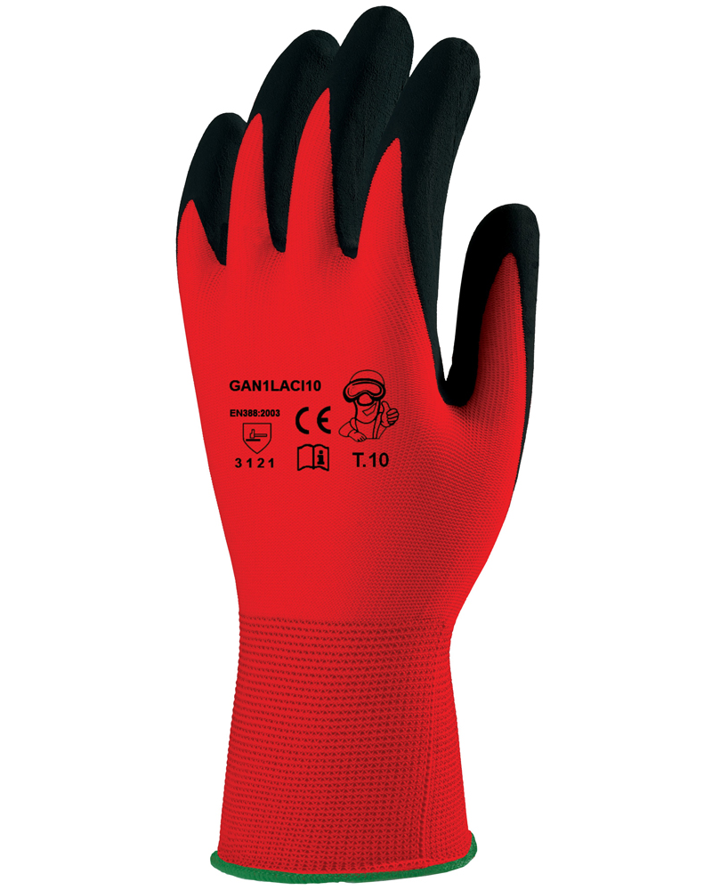 Защитни ръкавици, червени, GAN1LACI