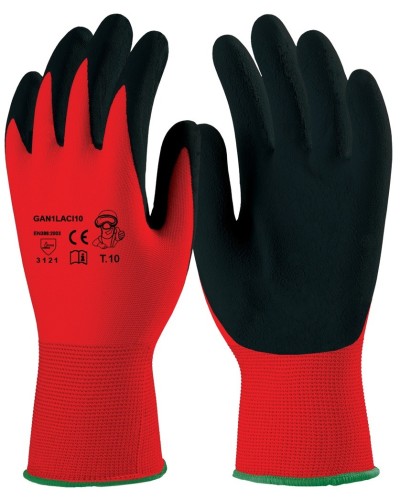 Защитни ръкавици, червени, GAN1LACI