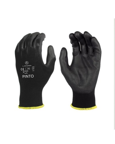 Ръкавици ПА/PU, черни PINTO