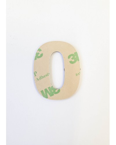 Цифра 0, сребриста цифра 4 см