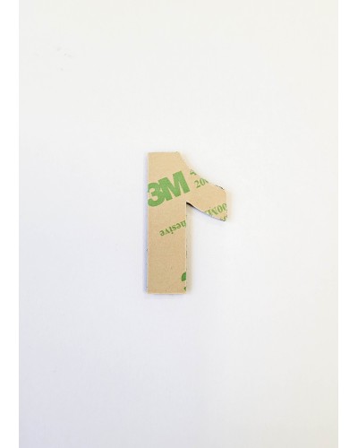 Цифра 1, сребриста цифра 4 см