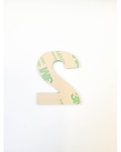 Цифра 2, сребриста цифра 4 см