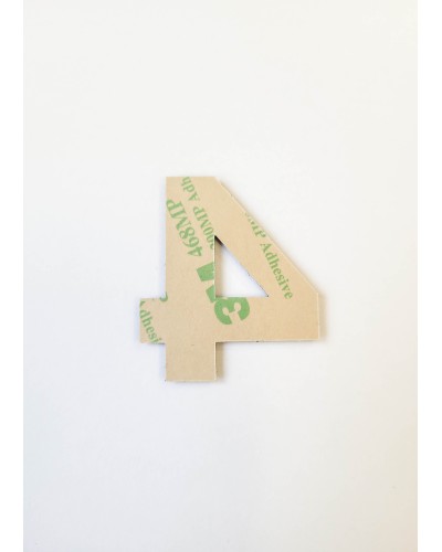 Цифра 4, сребриста цифра 4 см