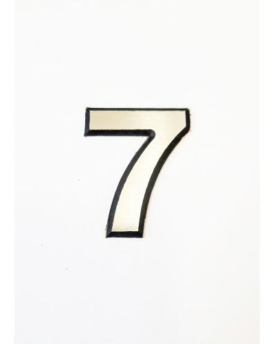 Цифра 7, сребриста цифра 4 см