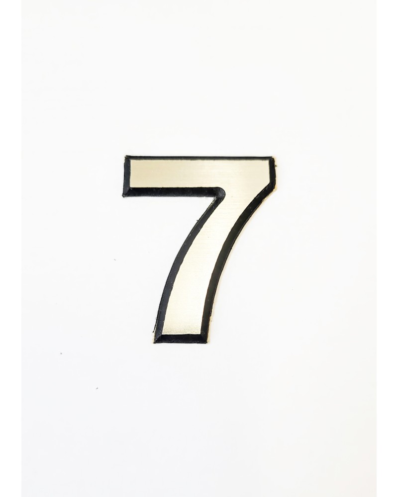 Цифра 7, сребриста цифра 4 см