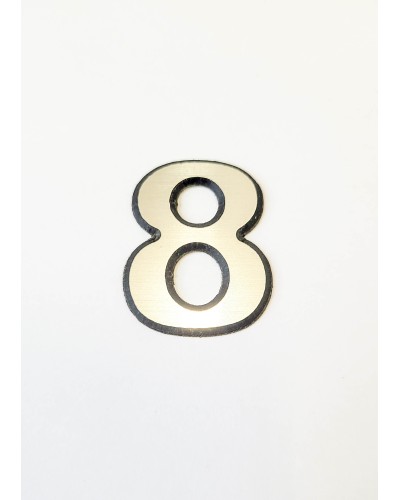 Цифра 8, сребриста цифра 4 см