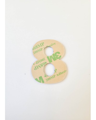 Цифра 8, сребриста цифра 4 см